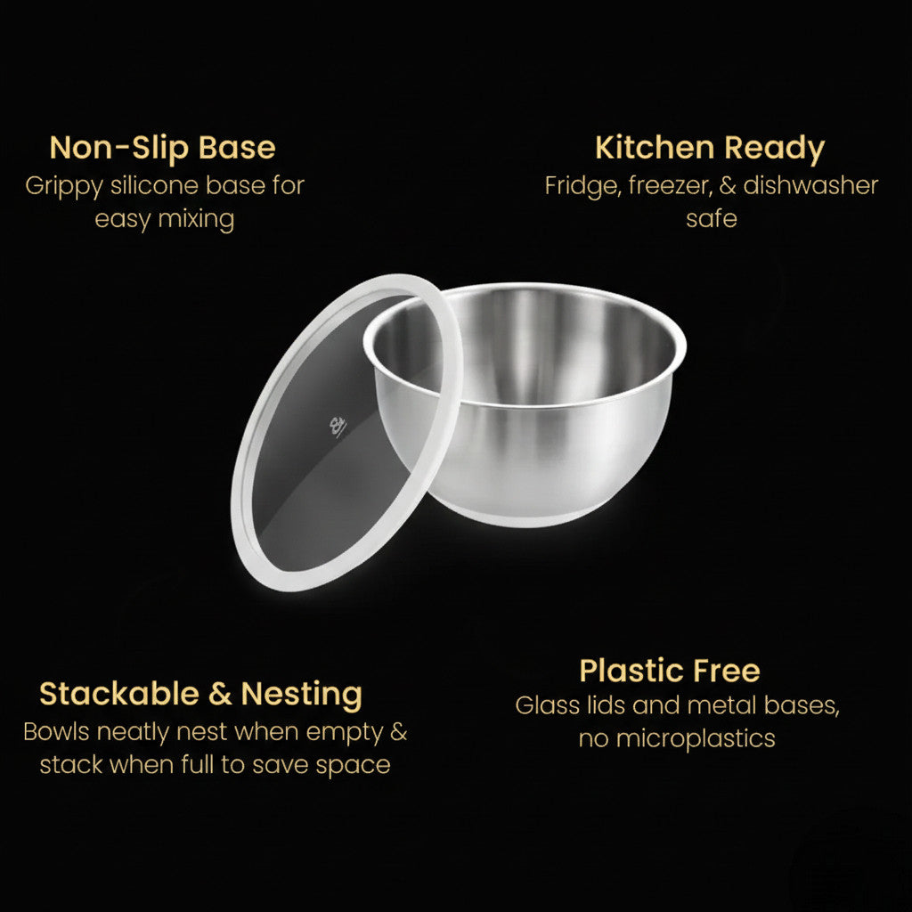Stainless Steel Mixing Bowls (3pk) - SEED & SPROUT
